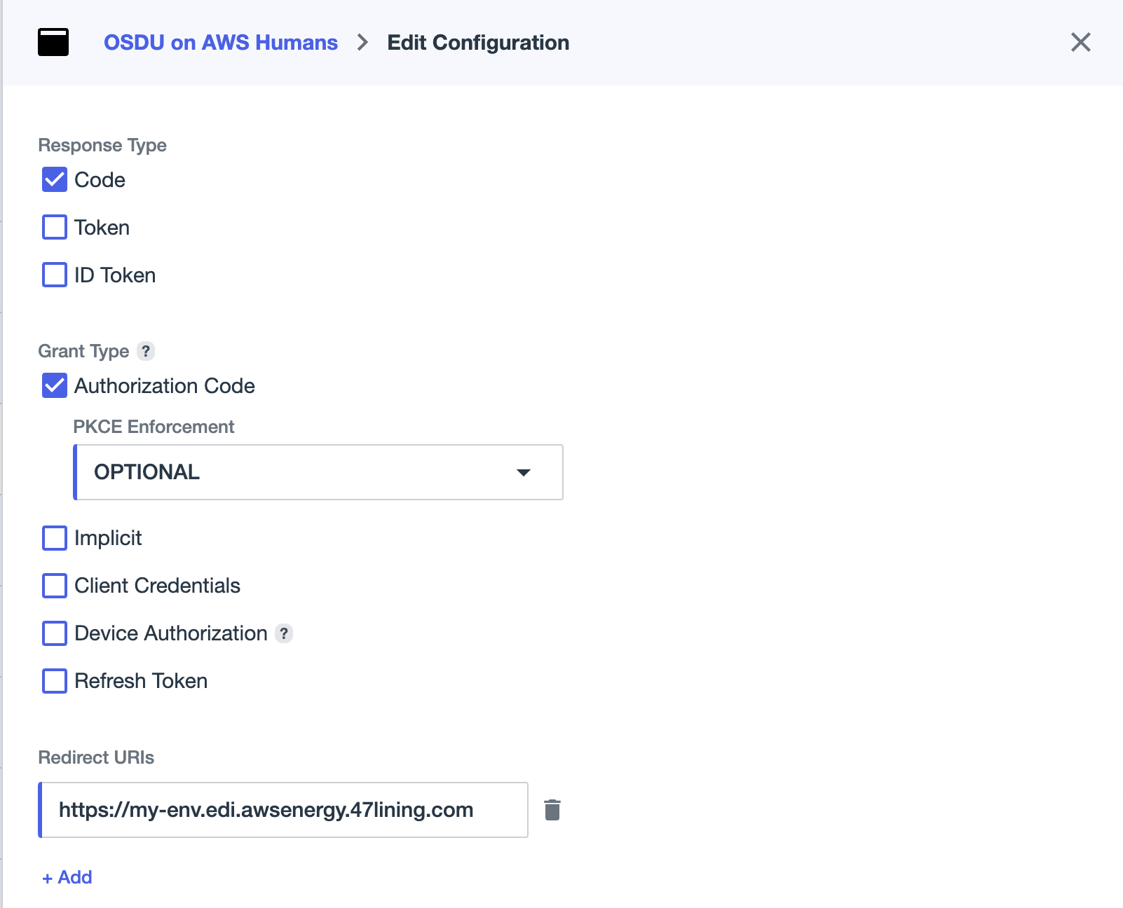 Ping Application for Humans Redirect URI