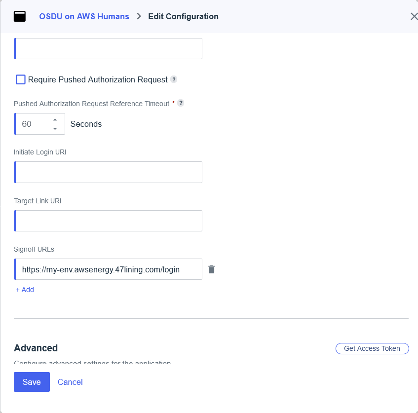 Ping Application for Humans Signoff URI