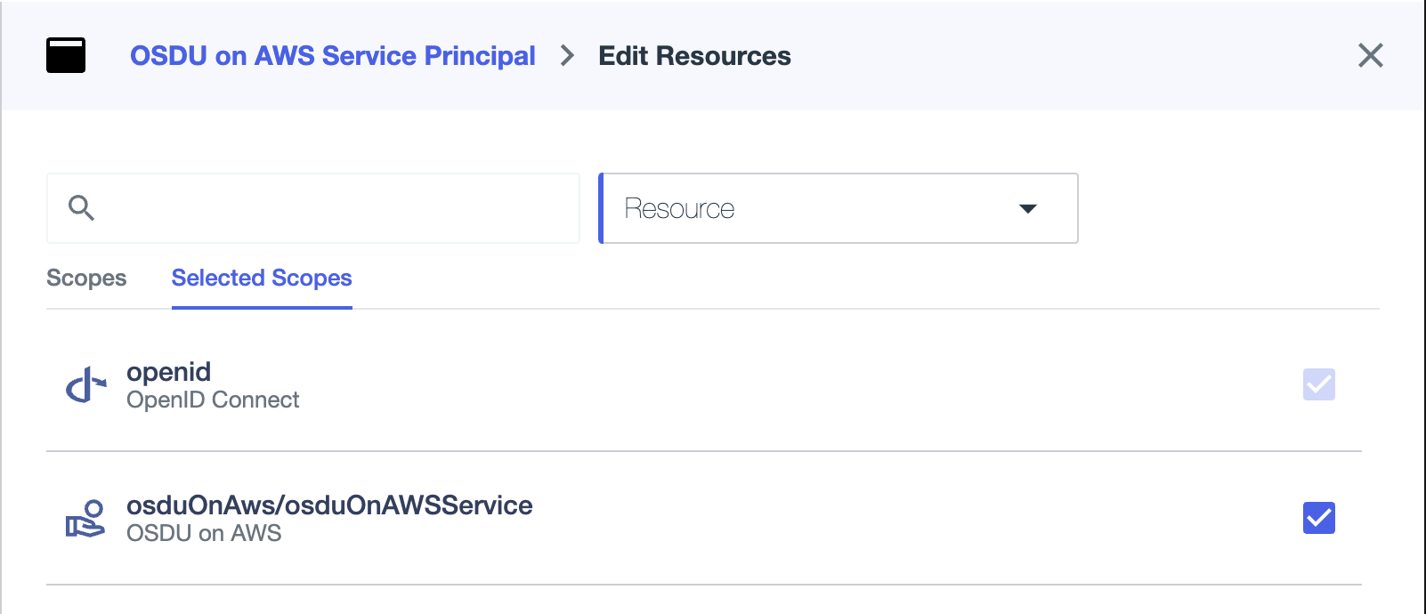 Ping Application Service Scopes