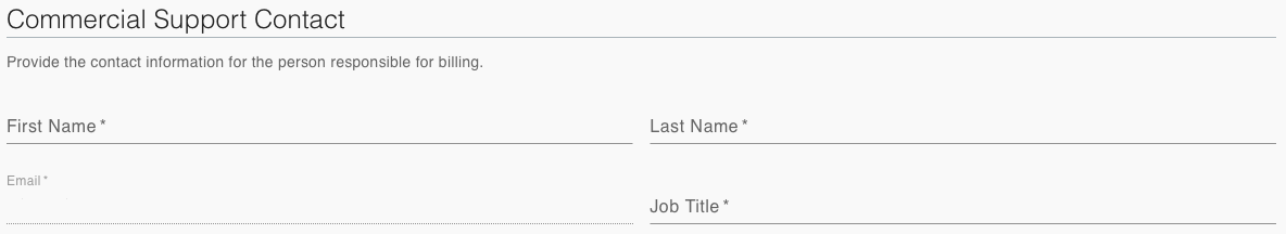 Commercial Support Contact